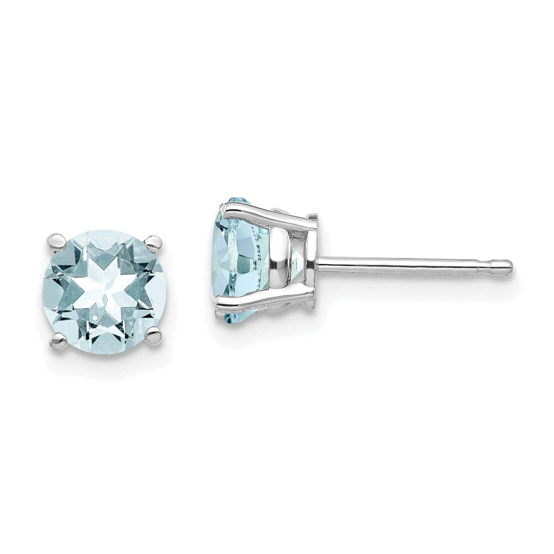 Lovely Rita's Earrings 14k White Gold Aquamarine Earrings
