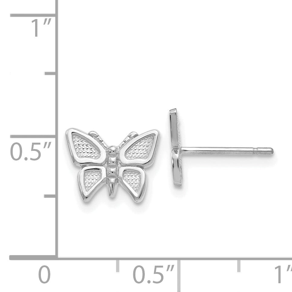 Lovely Rita's Earrings 14k White Gold Butterfly Earrings