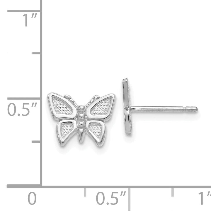 Lovely Rita's Earrings 14k White Gold Butterfly Earrings