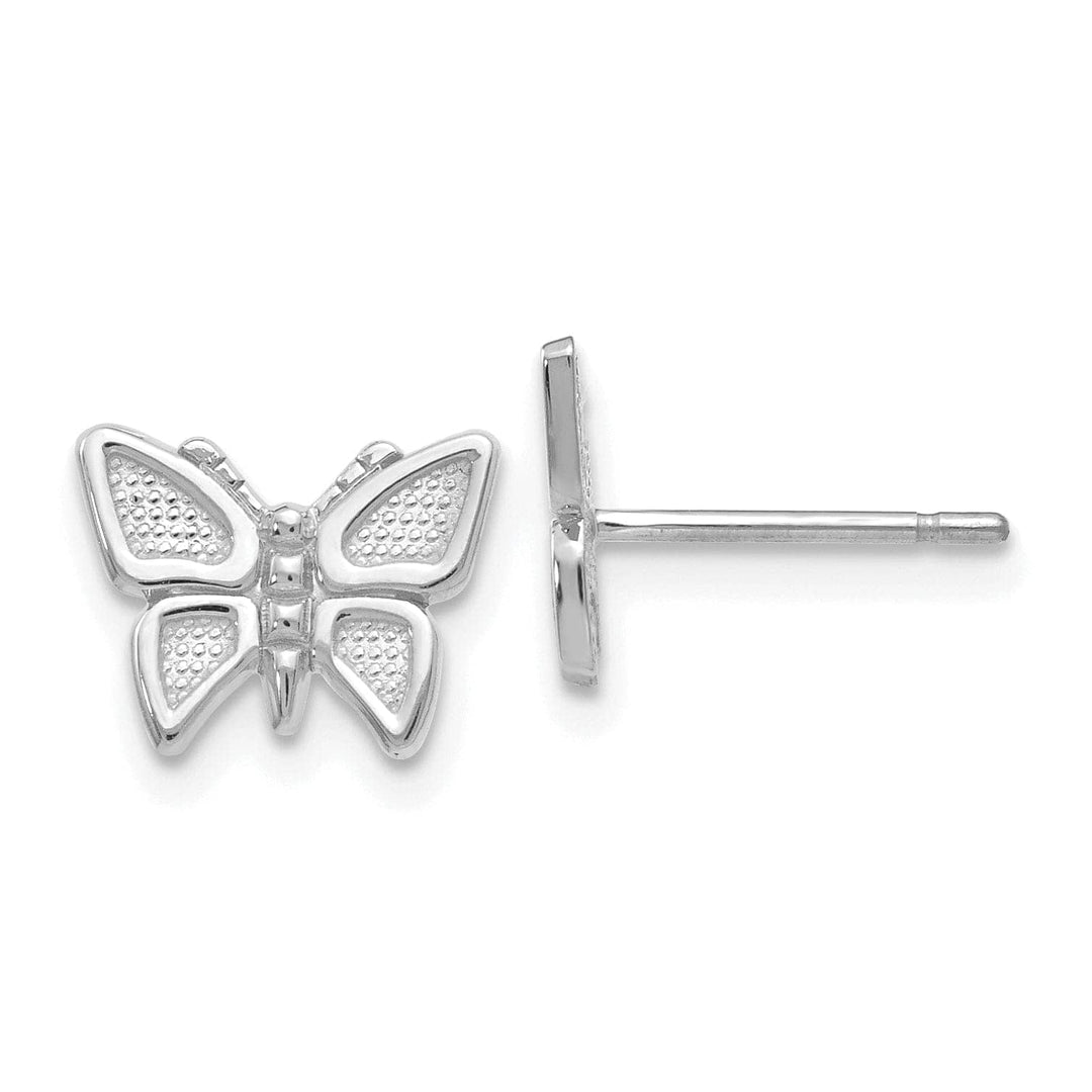 Lovely Rita's Earrings 14k White Gold Butterfly Earrings