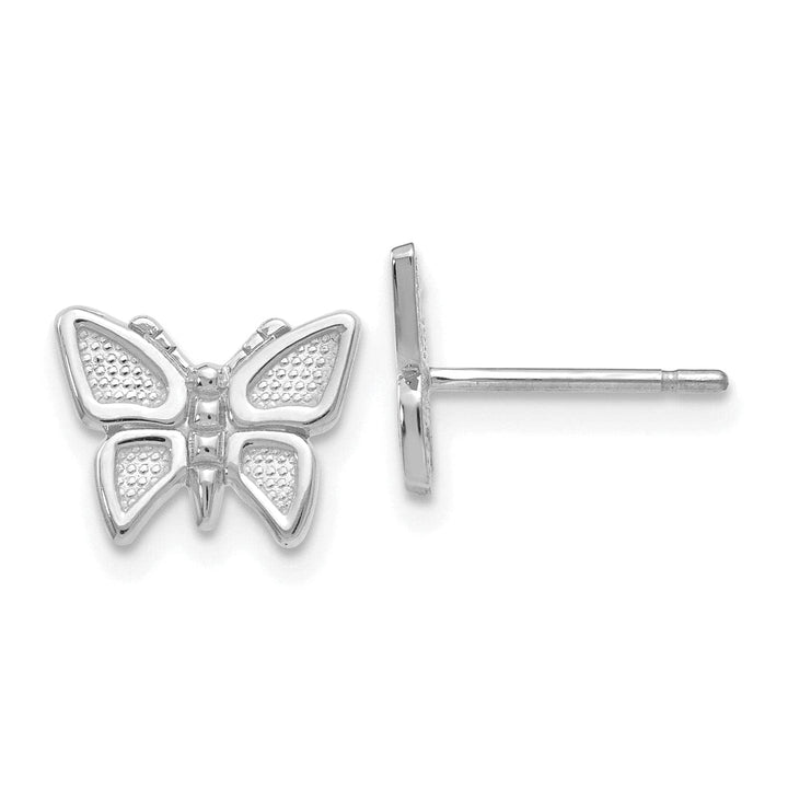 Lovely Rita's Earrings 14k White Gold Butterfly Earrings