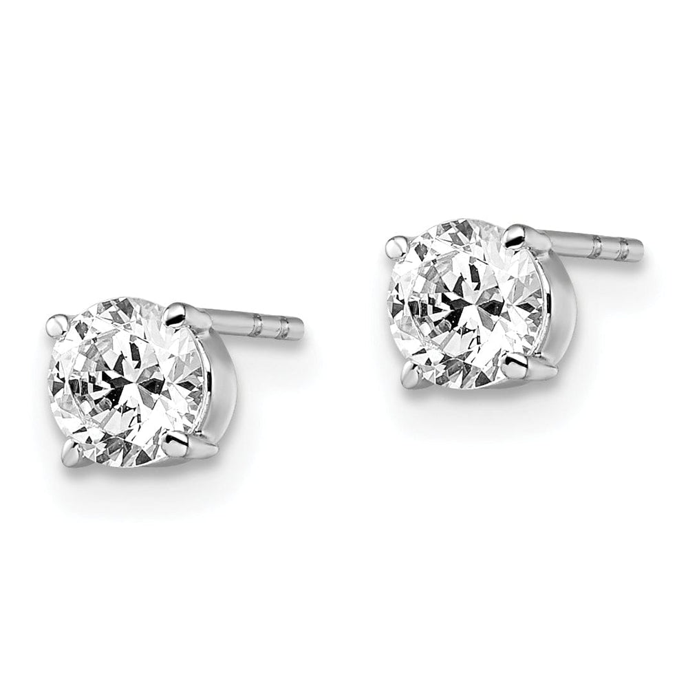 Lovely Rita's Earrings 14k White Gold C.Z Stud 5.0mm Earrings