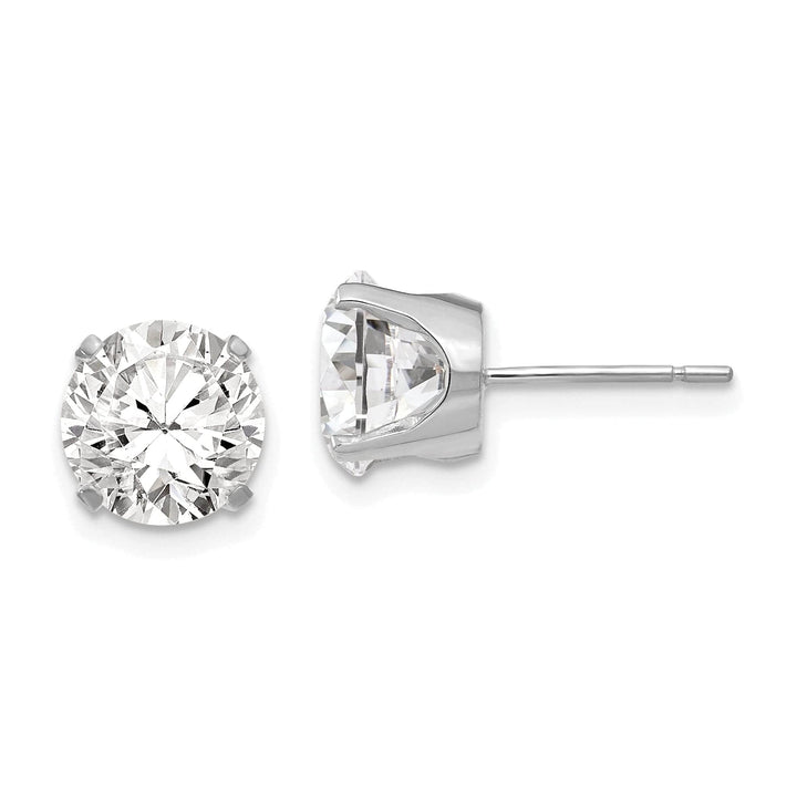 Lovely Rita's Earrings 14k White Gold Cubic Zirconia Stud Earrings