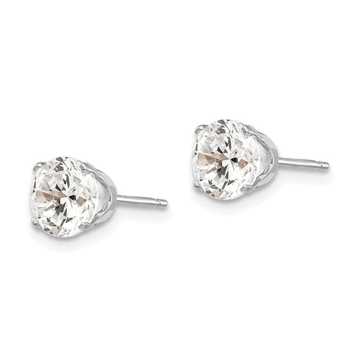 Lovely Rita's Earrings 14k White Gold Cubic Zirconia Stud Earrings