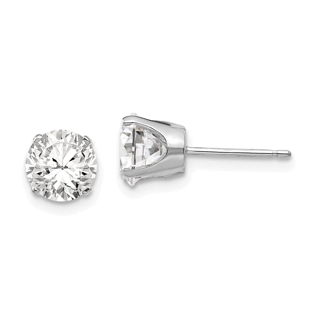 Lovely Rita's Earrings 14k White Gold Cubic Zirconia Stud Earrings