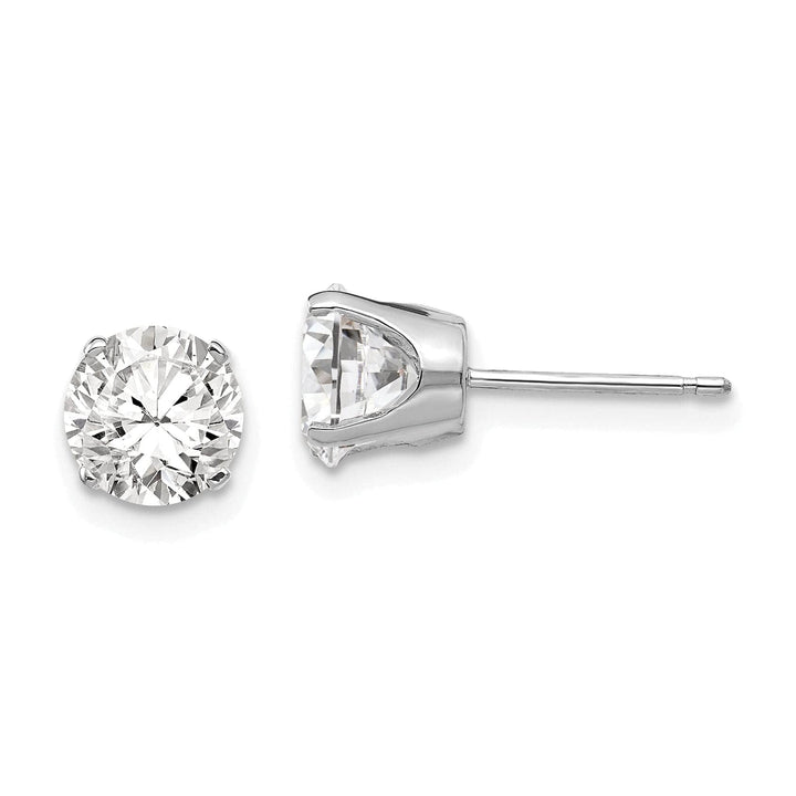 Lovely Rita's Earrings 14k White Gold Cubic Zirconia Stud Earrings