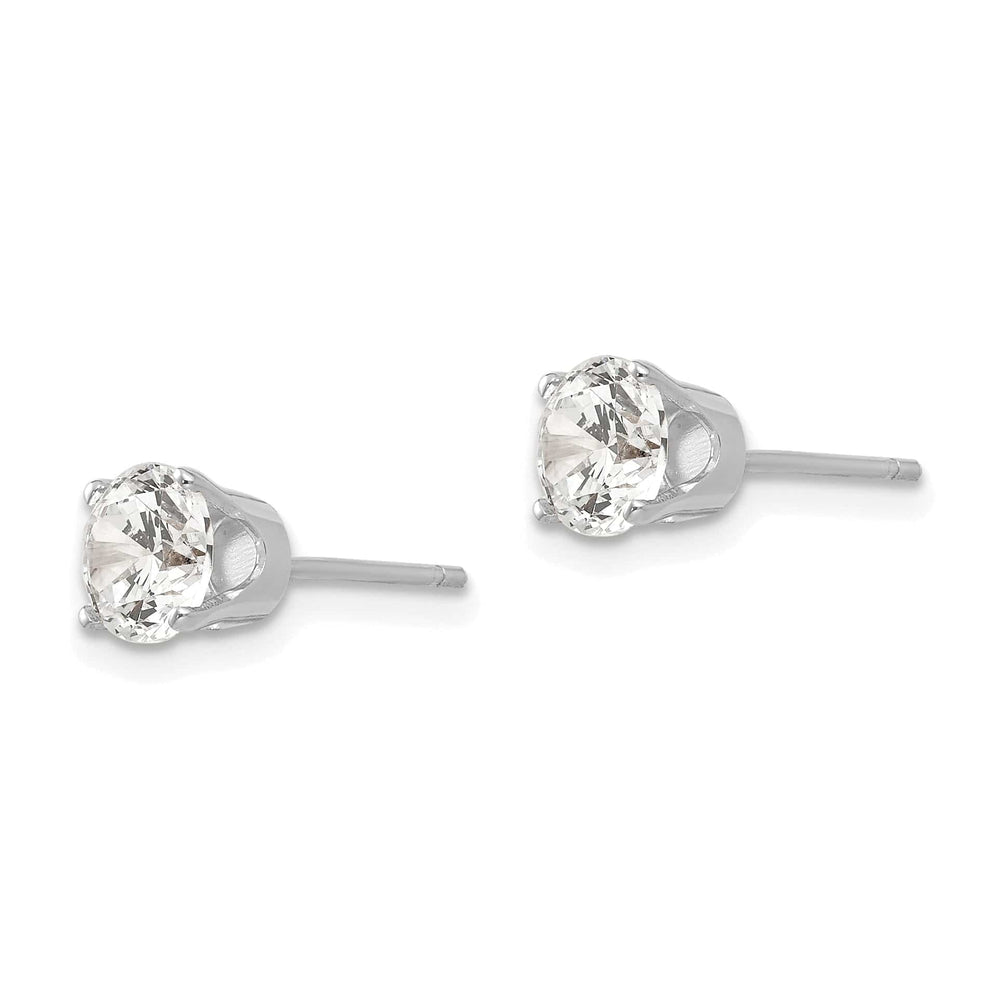 Lovely Rita's Earrings 14k White Gold Cubic Zirconia Stud Earrings