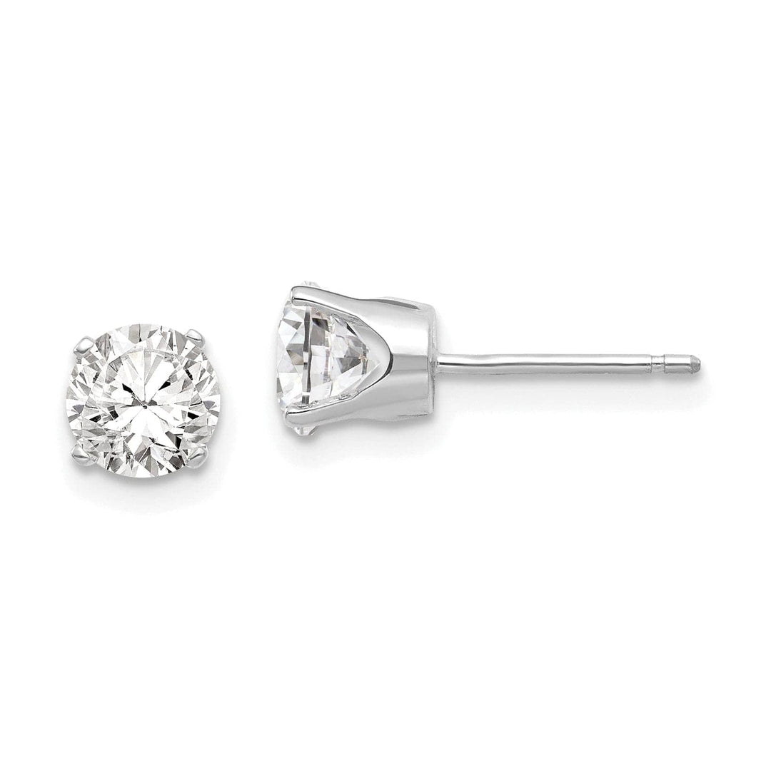 Lovely Rita's Earrings 14k White Gold Cubic Zirconia Stud Earrings