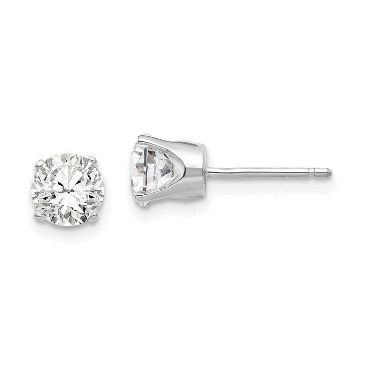 Lovely Rita's Earrings 14k White Gold Cubic Zirconia Stud Earrings
