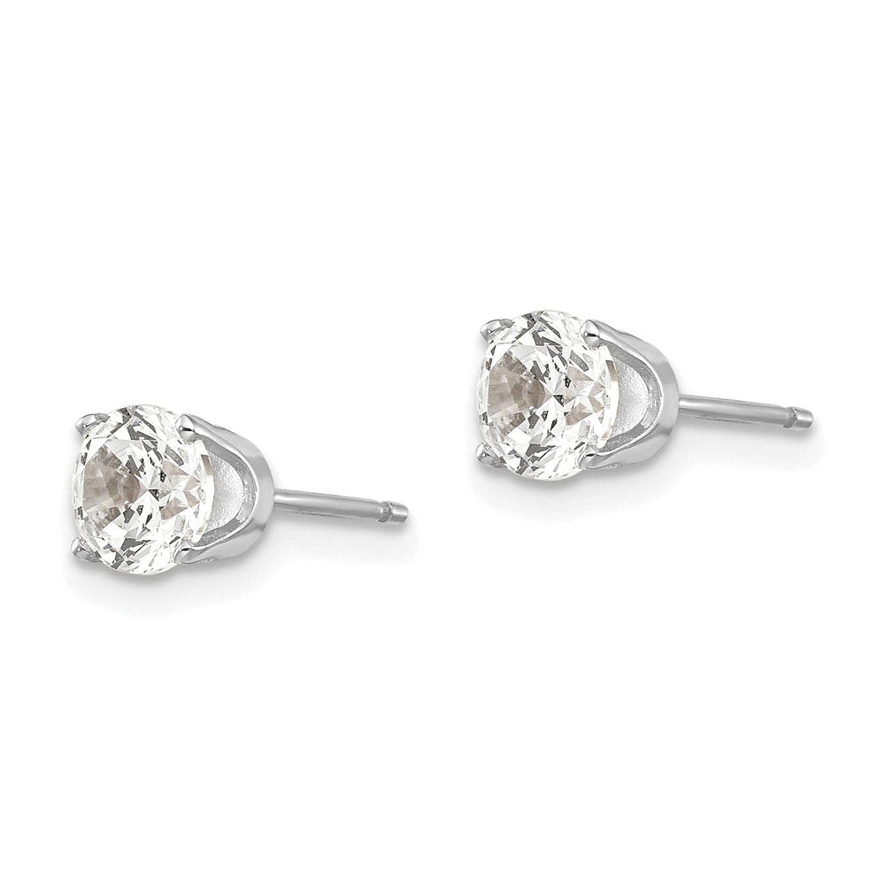 Lovely Rita's Earrings 14k White Gold Cubic Zirconia Stud Earrings