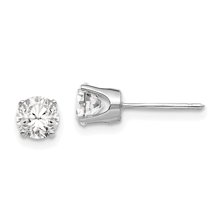 Lovely Rita's Earrings 14k White Gold Cubic Zirconia Stud Earrings