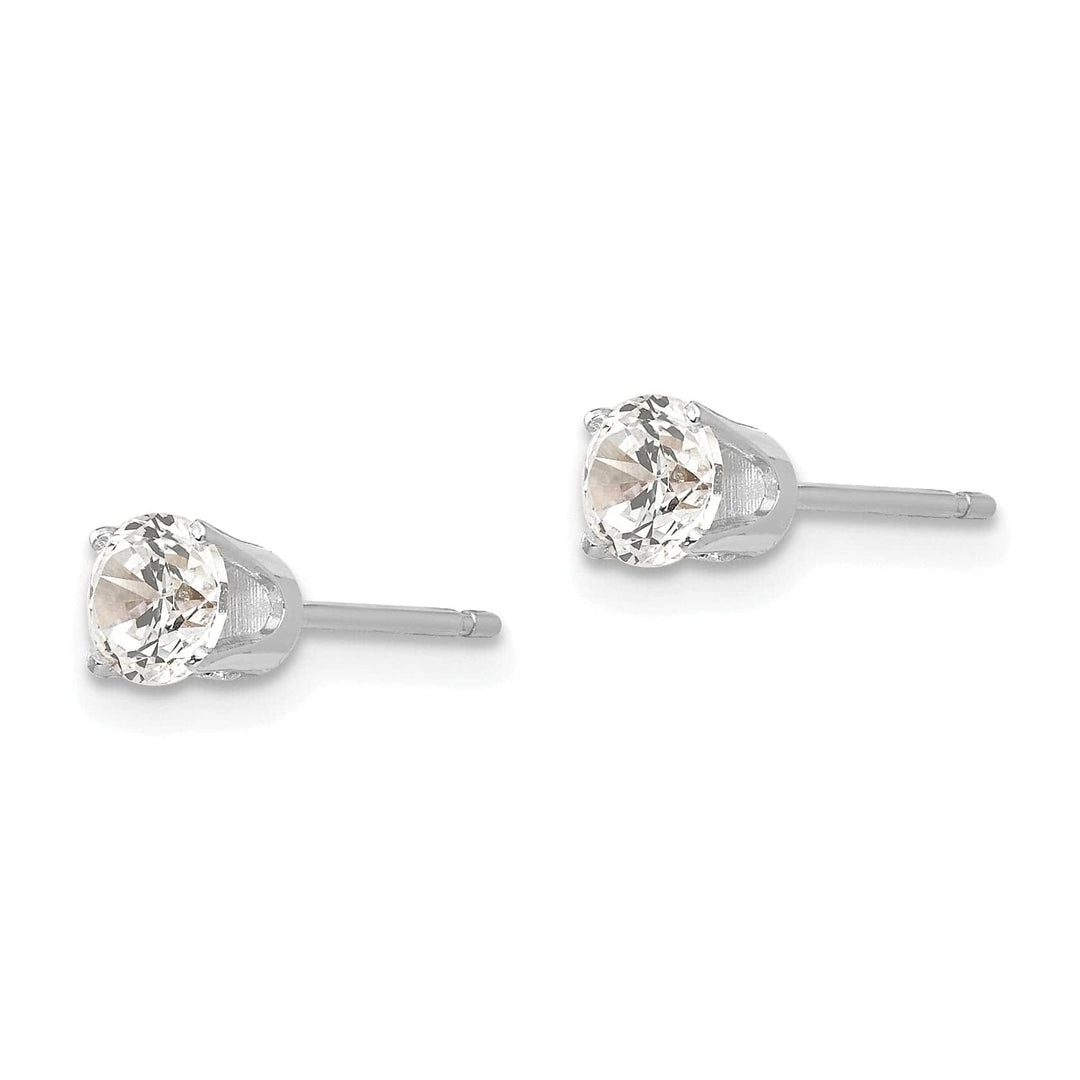 Lovely Rita's Earrings 14k White Gold Cubic Zirconia Stud Earrings