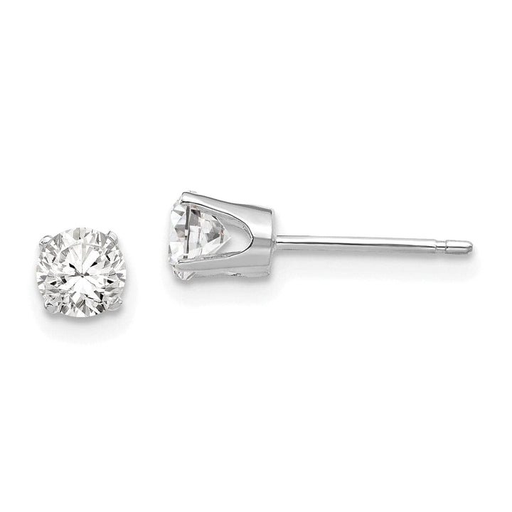 Lovely Rita's Earrings 14k White Gold Cubic Zirconia Stud Earrings