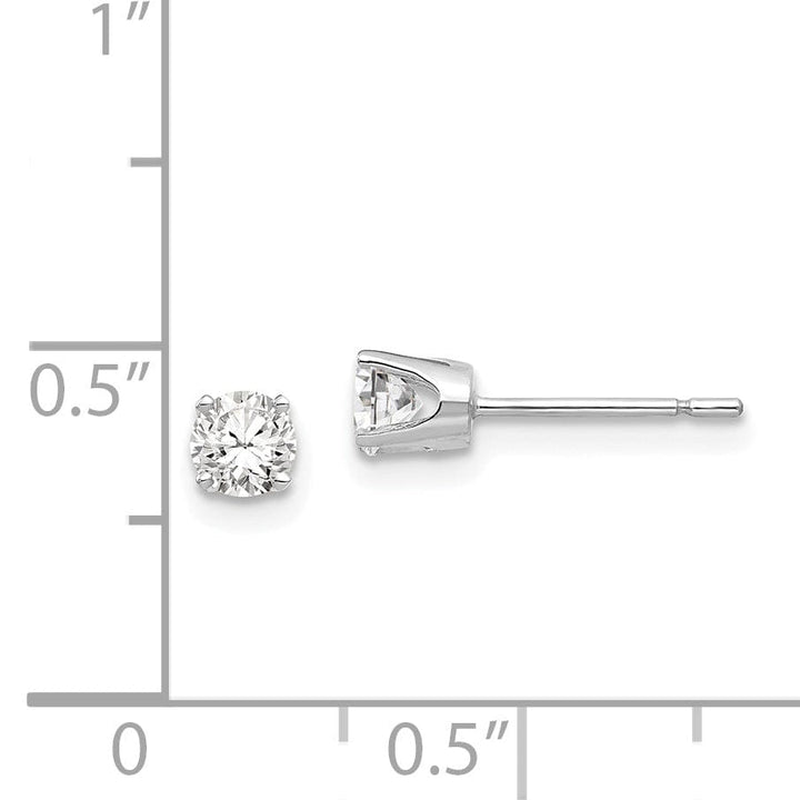 Lovely Rita's Earrings 14k White Gold Cubic Zirconia Stud Earrings