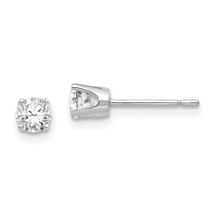 Lovely Rita's Earrings 14k White Gold Cubic Zirconia Stud Earrings