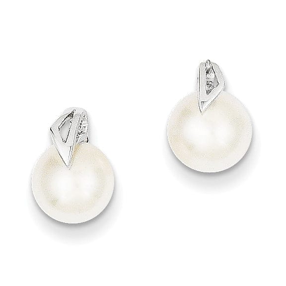 Lovely Rita's Earrings 14k White Gold Cultured Pearl Post Earrings