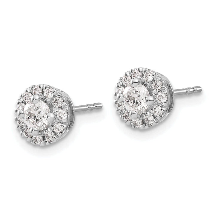 Lovely Rita's Earrings 14k White Gold Diamond Cluster Design Post Earrings