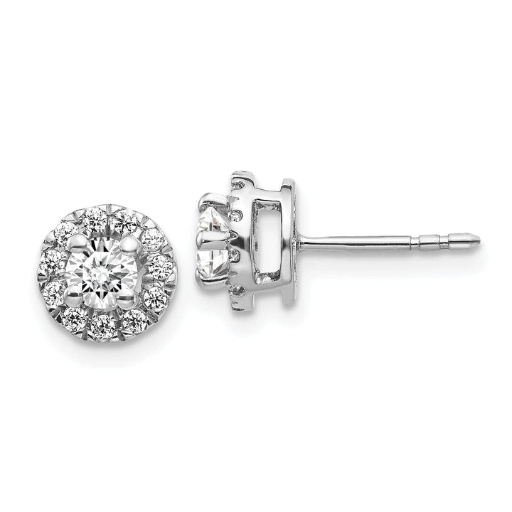 Lovely Rita's Earrings 14k White Gold Diamond Cluster Design Post Earrings