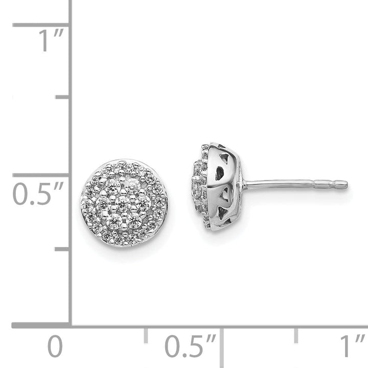 Lovely Rita's Earrings 14k White Gold Diamond Cluster design post Earrings