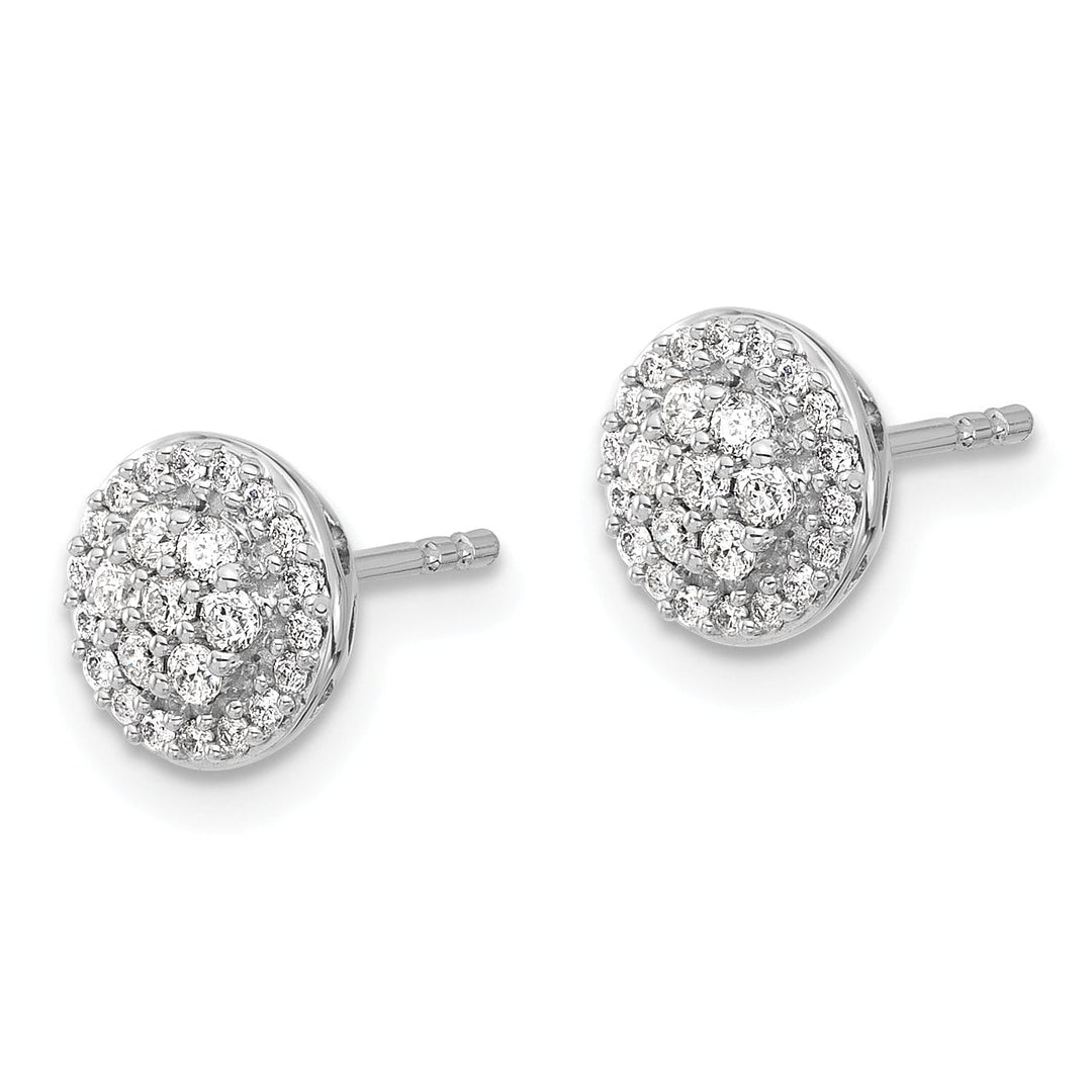 Lovely Rita's Earrings 14k White Gold Diamond Cluster design post Earrings