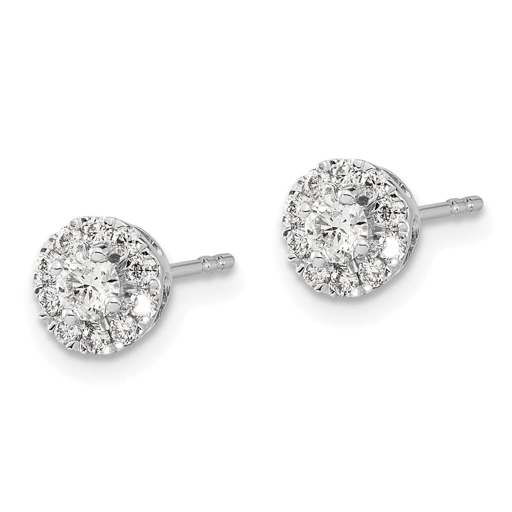 Lovely Rita's Earrings 14k White Gold Diamond Cluster Post Earrings