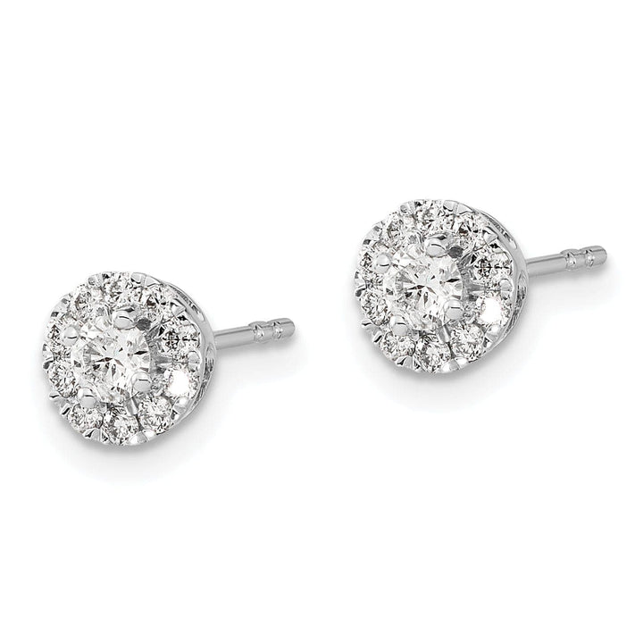 Lovely Rita's Earrings 14k White Gold Diamond Cluster Post Earrings