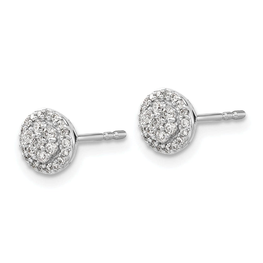 Lovely Rita's Earrings 14k White Gold Diamond Cluster Post Earrings
