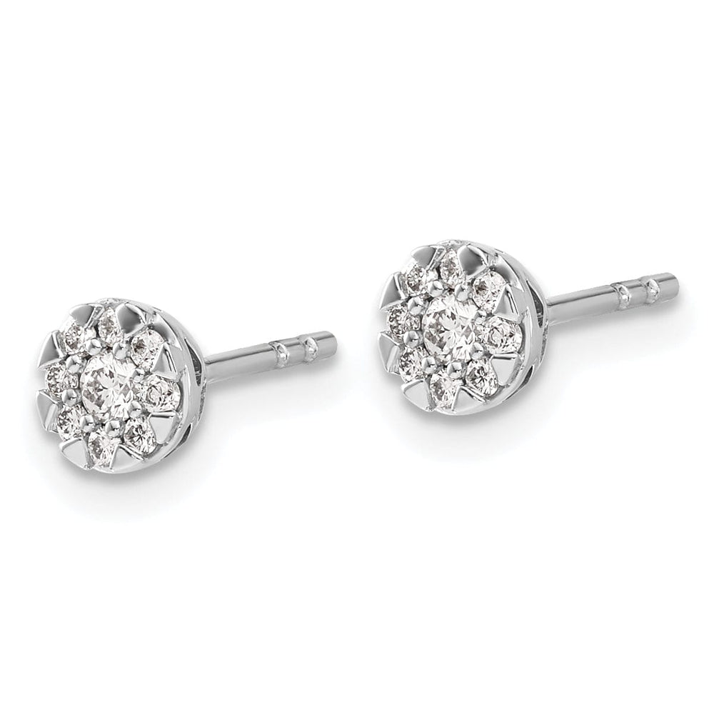 Lovely Rita's Earrings 14k White Gold Diamond Cluster Stud Earrings