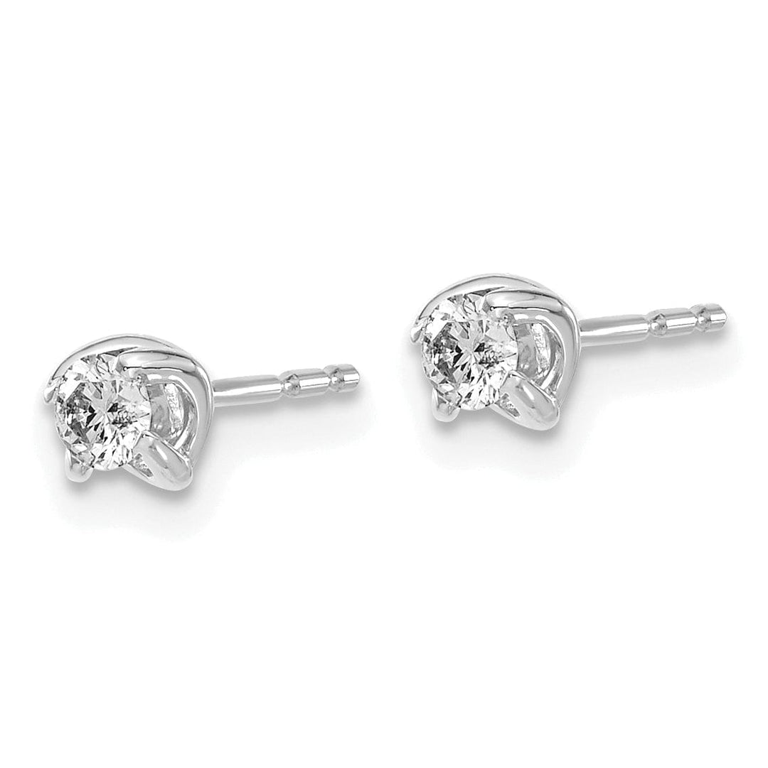 Lovely Rita's Earrings 14k White Gold Diamond Post Earrings Women's