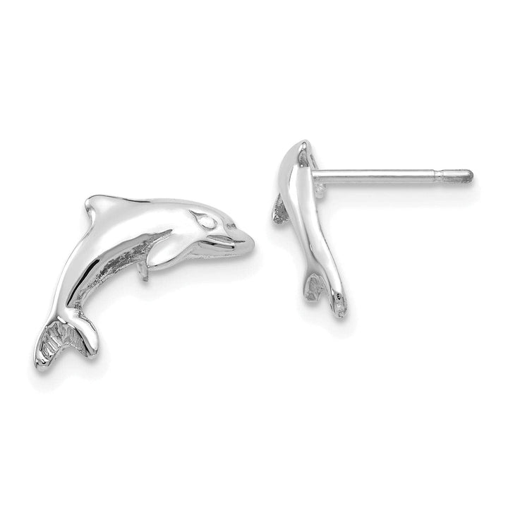 Lovely Rita's Earrings 14k White Gold Dolphin Earrings