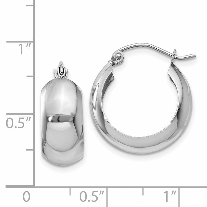 Lovely Rita's Earrings 14k White Gold Fancy Hoop Earrings
