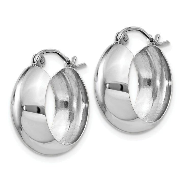 Lovely Rita's Earrings 14k White Gold Fancy Hoop Earrings