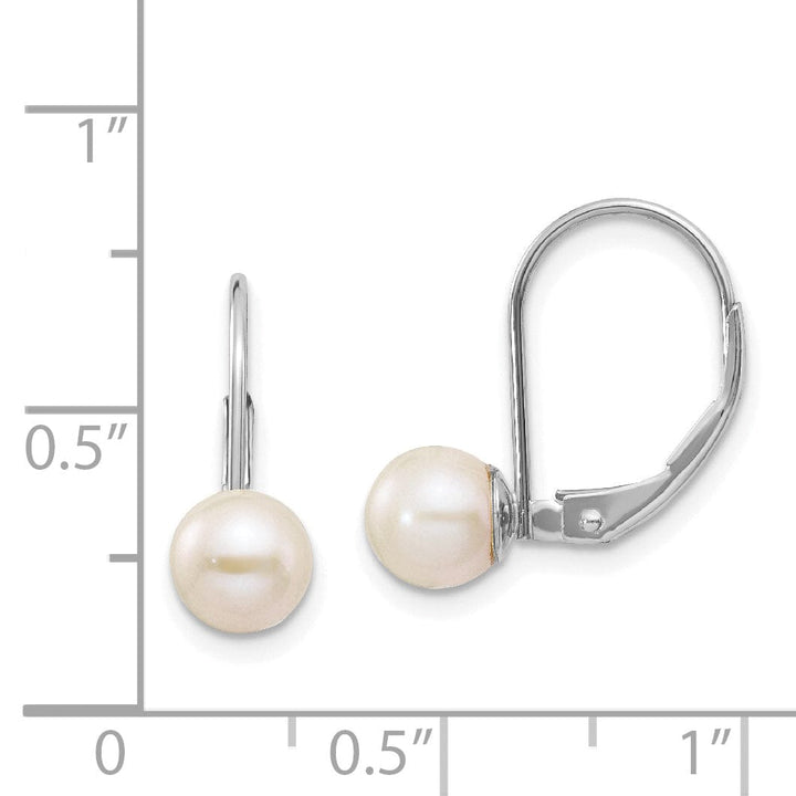 Lovely Rita's Earrings 14k White Gold Freshwater Cultured Pearl Earrings