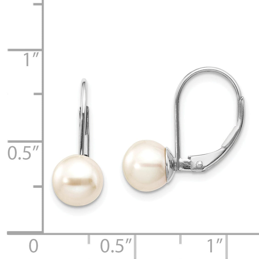 Lovely Rita's Earrings 14k White Gold Freshwater Cultured Pearl Earrings