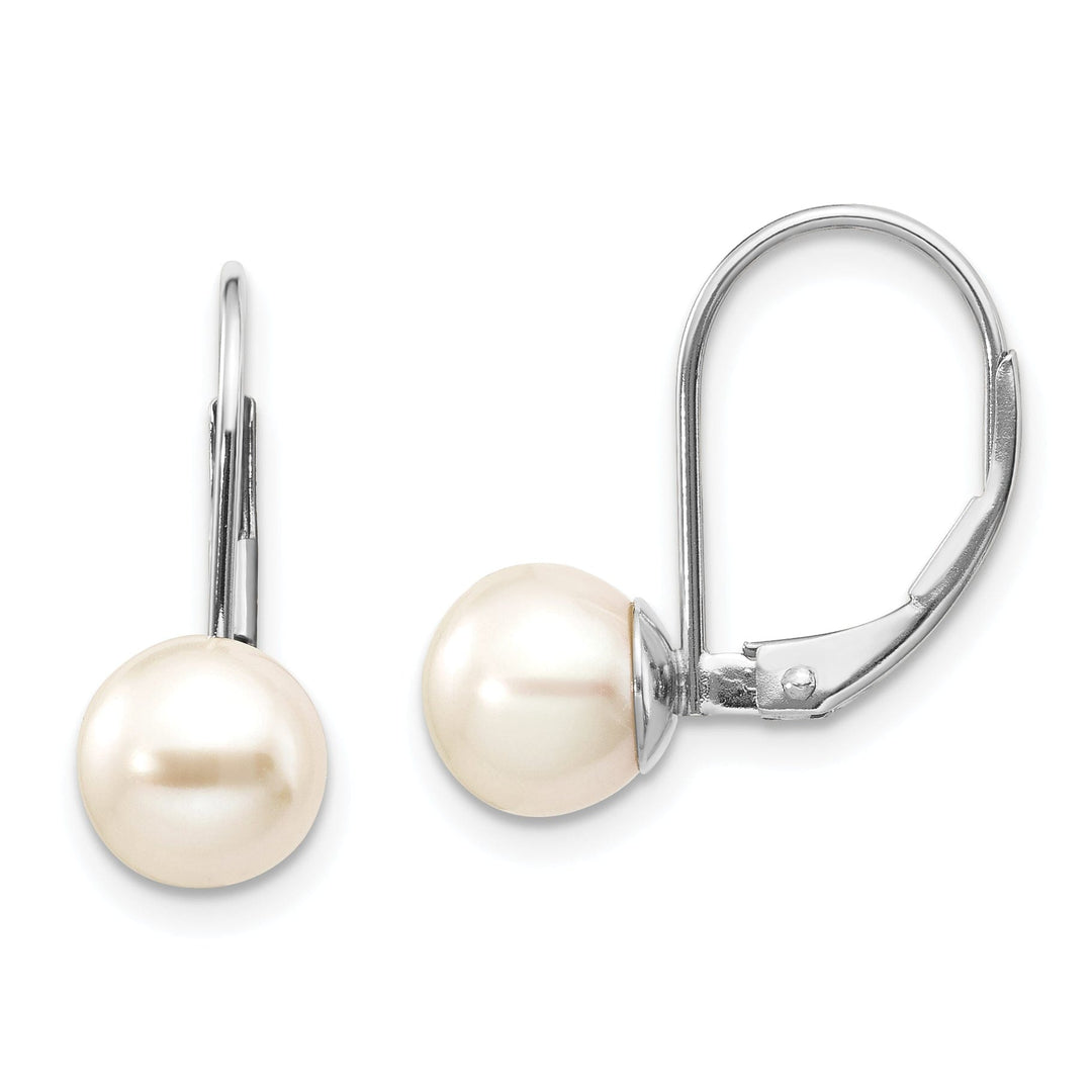 Lovely Rita's Earrings 14k White Gold Freshwater Cultured Pearl Earrings