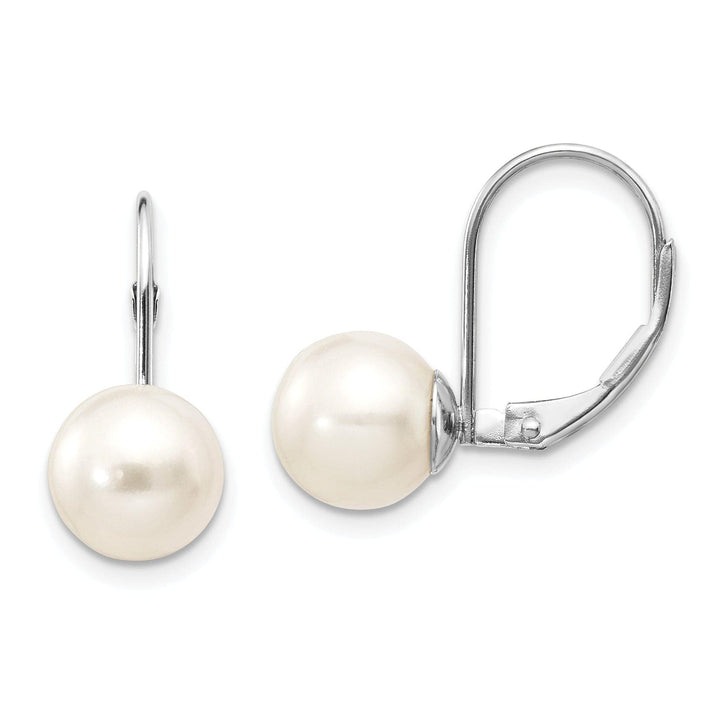Lovely Rita's Earrings 14k White Gold Freshwater Cultured Pearl Earrings