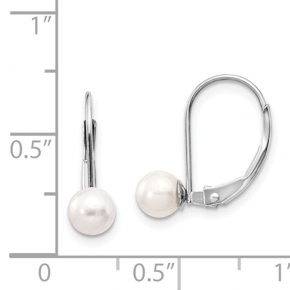Lovely Rita's Earrings 14k White Gold Freshwater Cultured Pearl Earrings