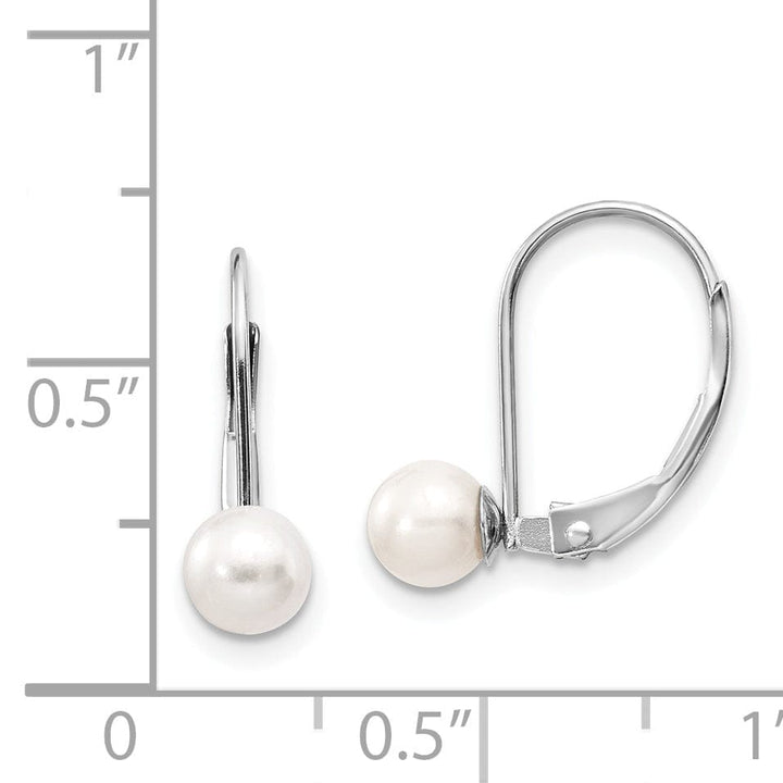 Lovely Rita's Earrings 14k White Gold Freshwater Cultured Pearl Earrings