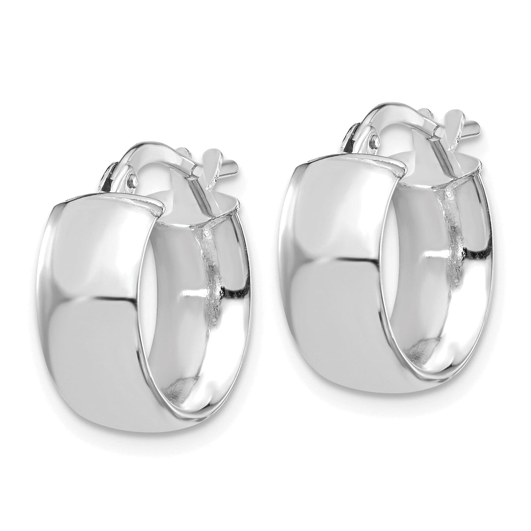 Lovely Rita's Earrings 14k White Gold High Polished Huggie Earrings