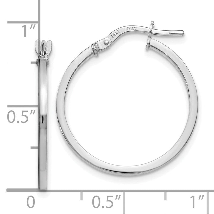 Lovely Rita's Earrings 14k White Gold Hinged Hoop Earrings