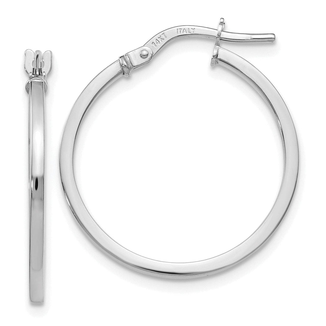 Lovely Rita's Earrings 14k White Gold Hinged Hoop Earrings