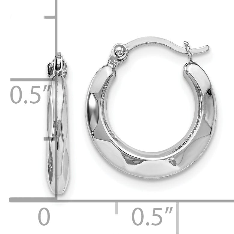 Lovely Rita's Earrings 14k White Gold Hinged Hoop Earrings