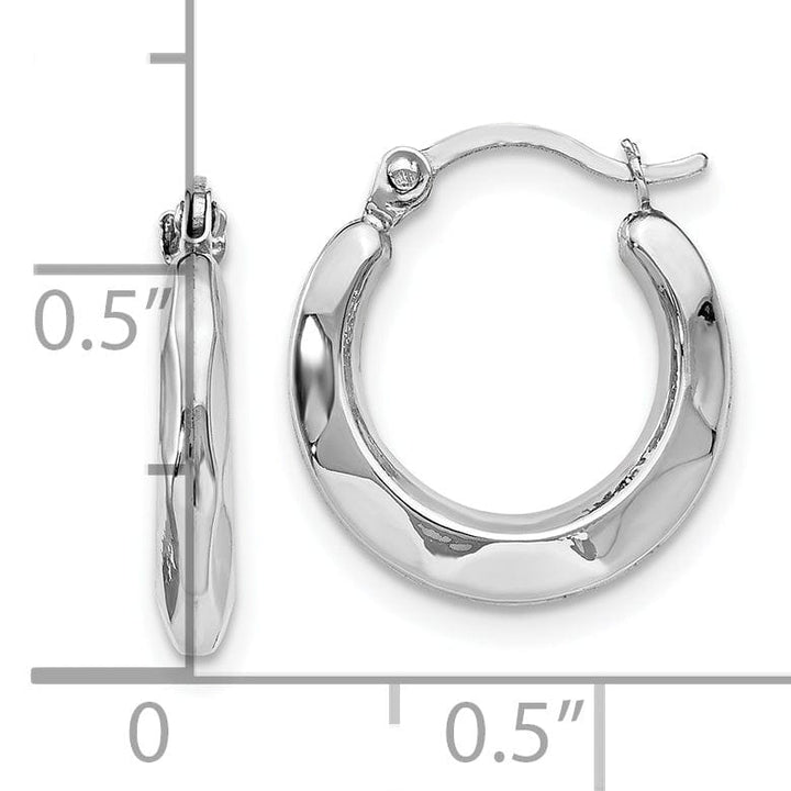 Lovely Rita's Earrings 14k White Gold Hinged Hoop Earrings