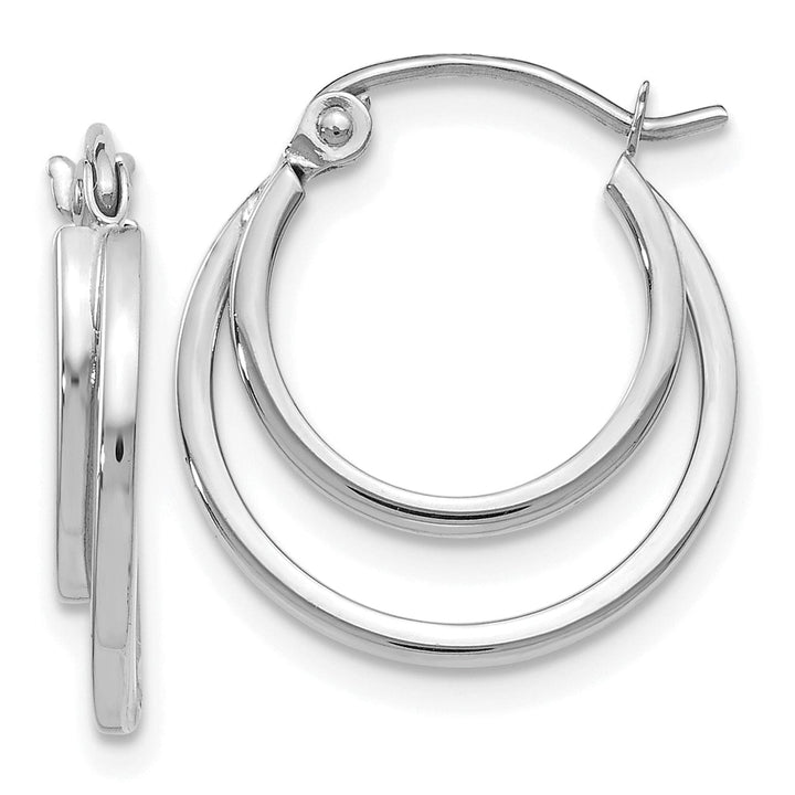 Lovely Rita's Earrings 14k White Gold Hinged Hoop Earrings