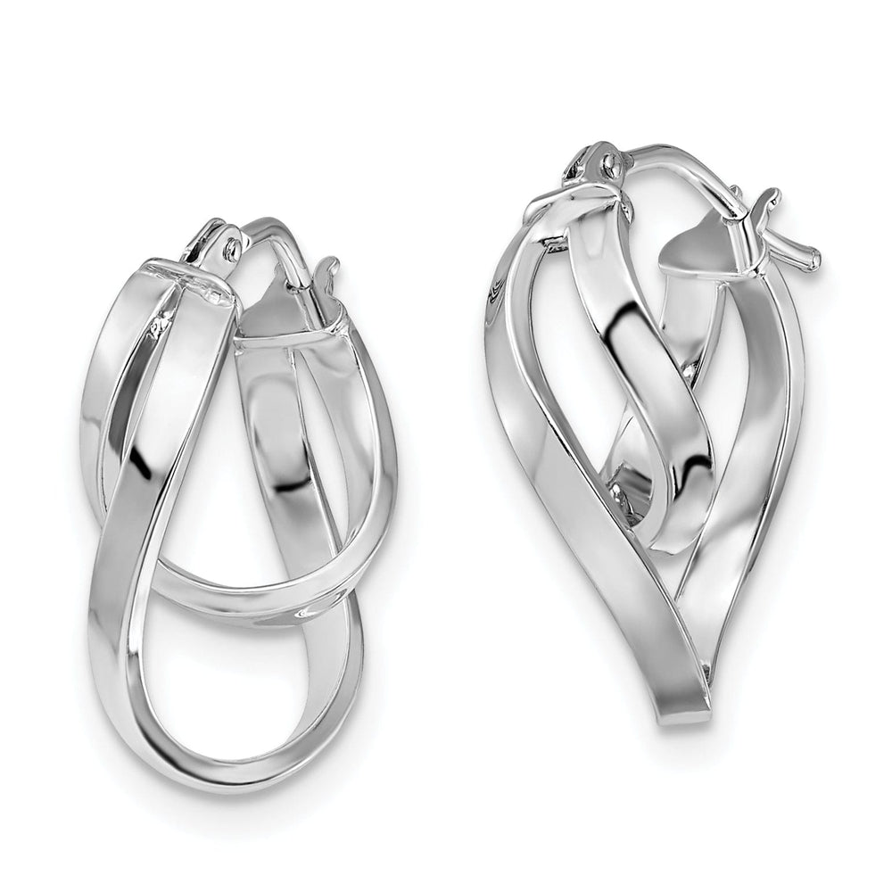 Lovely Rita's Earrings 14k White Gold Hinged Hoop Earrings