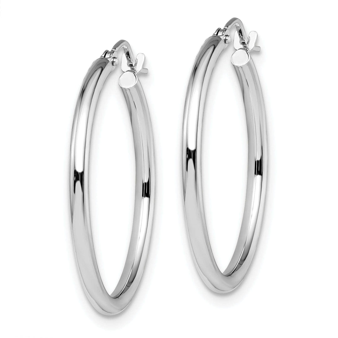Lovely Rita's Earrings 14k White Gold Hoop Earrings
