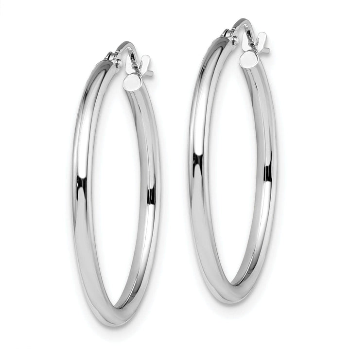 Lovely Rita's Earrings 14k White Gold Hoop Earrings