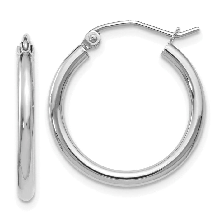 Lovely Rita's Earrings 14k White Gold Hoop Earrings