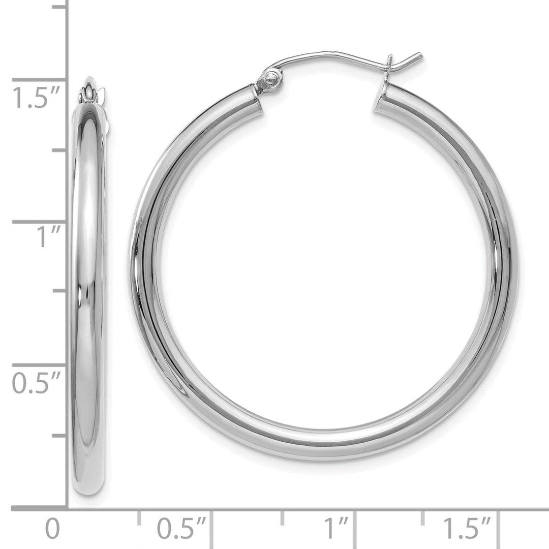 Lovely Rita's Earrings 14k White Gold Hoop Earrings