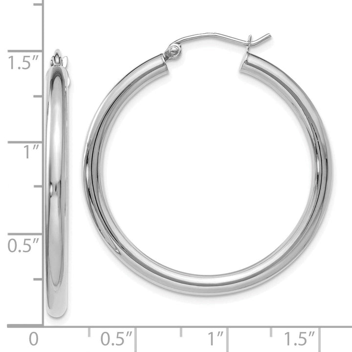 Lovely Rita's Earrings 14k White Gold Hoop Earrings